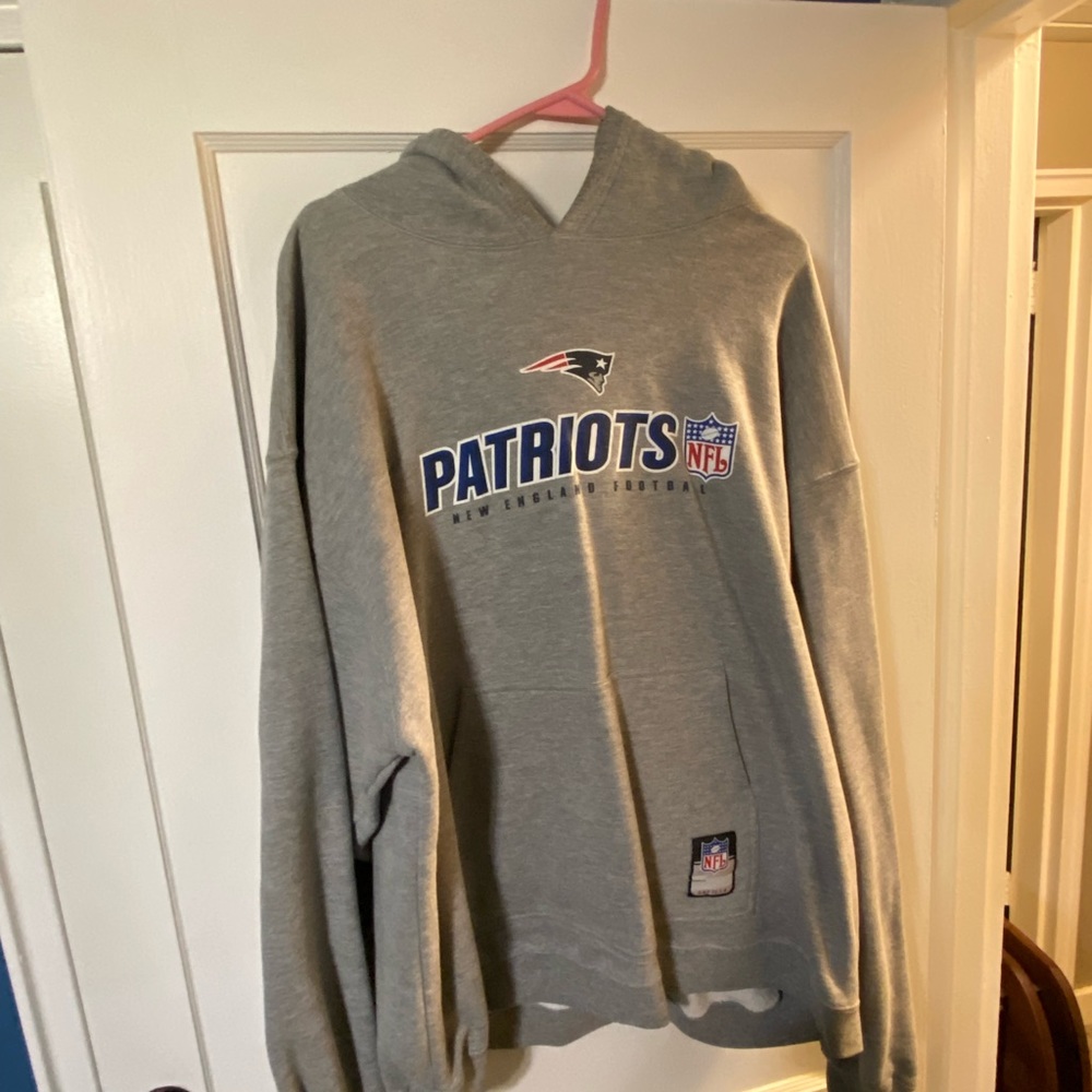 Mens New England Patriots Reebok Loose Fit Hoodie